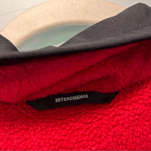 Columbia Interchange Red & Black Fleece Full-Zip Jacket Sweater Size Medium - Picture 5 of 10